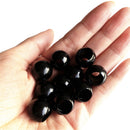 Pack 10 Black Plastic Elastic Shock Cord Ball Stopper Lock End Toggle Buckle Fastener Stop