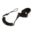 Surfboard Longboard Leash 5' Coiled Stand-Up Paddle Board Leash SUP - Black