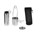 Camping Leak Proof Water Bottle + Sturdy Cup + Mouth Spreader Bottle Hanger