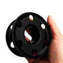 Small Lightweight Aluminum Alloy Scuba Diving Diver Compact Empty Finger Reel Guide Line Spool Gear Black