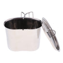 Stainless Steel Portable Water Mug Coffee Cup Cooking Pot with Folding Handle for Outdoor Camping