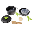Outdoor Camping Cookware Frying Pan Skillet Bowl Spoon Cook Supplies Set Foldable Non Stick Pot