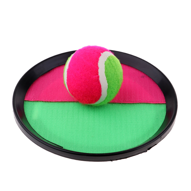 1 Set Backyard Games Throw Toss And Catch Tennis Ball Sticky to Paddle Bat Children Kids Entertainment