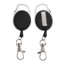 2pcs Retractable Keychain Key Ring Recoil Pull Reel Belt Clip