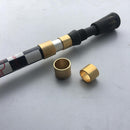 2 pcs Trekking Hiking Poles Stick Protector Prevent Crack Brass Hoop for tip