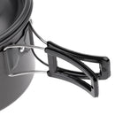 Outdoor Camping Cookware 800ml Water Kettle Frying Pan Stewing Pot with Lid