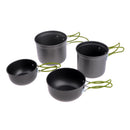 4pcs Camping Cookware Set Outdoor Camping Pots and Pans Set Picnic Backpacking Equipment