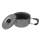 Outdoor Portable Aluminum Alloy Stockpot with Folding Handle and Lid Camping Cookware