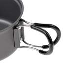 Outdoor Portable Aluminum Alloy Stockpot with Folding Handle and Lid Camping Cookware