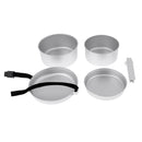 5pcs Portable Camping Cookware Mess Kit Cookset for Hiking Backpacking Lightweigh durable Pot Pan