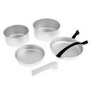 5pcs Portable Camping Cookware Mess Kit Cookset for Hiking Backpacking Lightweigh durable Pot Pan