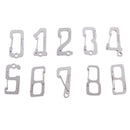 10pcs Stainless Steel Outdoor Carabiners Key Chain Clip Number Digital Hook Easy to Use and Carry