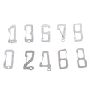 10pcs Stainless Steel Outdoor Carabiners Key Chain Clip Number Digital Hook Easy to Use and Carry