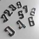 10pcs Stainless Steel Outdoor Carabiners Key Chain Clip Number Digital Hook Easy to Use and Carry