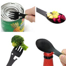 Stainless Steel Spoon Fork with Bottle Opener Lightweight Dinnerware for Outdoor Travel Camping