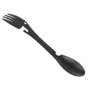 Stainless Steel Spoon Fork with Bottle Opener Lightweight Dinnerware for Outdoor Travel Camping
