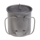 400ml Titanium Water Cup with Lid & Foldable Handle Hiking Backpacking Outdoor Camping Travel Cup Pot Coffee Mug