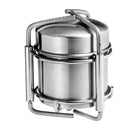 Stainless Steel Portable Alcohol Stove Camping BBQ Cookware Alcohol Burner with Folding Rotating Support Frame