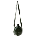 Outdoor Army Green Canteen Water Bottle Camping Retro Aluminum Container W/ Shoulder Strap