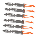6pcs Titanium Tent Pegs Outdoor Camping Tent Stakes Nails with Three Sides Design for Easy Installation