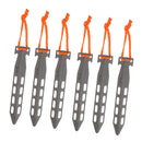 6pcs Titanium Tent Pegs Outdoor Camping Tent Stakes Nails with Three Sides Design for Easy Installation