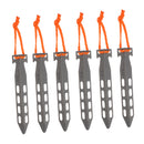 6pcs Titanium Tent Pegs Outdoor Camping Tent Stakes Nails with Three Sides Design for Easy Installation