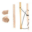 Outdoor Primitive Fire Starter Wood Bow Hand Drill Survival Friction Fire Tool for Camping Hiking Backpacking