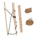 Outdoor Primitive Fire Starter Wood Bow Hand Drill Survival Friction Fire Tool for Camping Hiking Backpacking