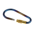 Mini Strong Durable Titanium Screw Locking Carabiner Clip Keychain Key Ring for Outdoor Camping