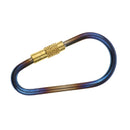 Mini Strong Durable Titanium Screw Locking Carabiner Clip Keychain Key Ring for Outdoor Camping