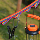 0.79" x 74.8" Outdoor Camping Gear Tent Lamp Kettle Pot Hanging Lanyard Daisy Chain Webbing Clothesline