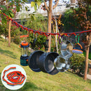 0.79" x 74.8" Outdoor Camping Gear Tent Lamp Kettle Pot Hanging Lanyard Daisy Chain Webbing Clothesline