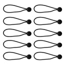 10 pcs Clothes Bag Zip Puller Zipper Replacement Slide Fastener Rope String Black
