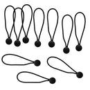 10 pcs Clothes Bag Zip Puller Zipper Replacement Slide Fastener Rope String Black