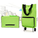 Oxford Foldable Wheel Bag Shopping Camping Trolley Storage Carrier Cart Tote Laundry Basket Luggage Shoulder Hand Tote Bag