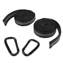 2pcs Hammock Hanging Tree Straps 280cm Nylon Swing Webbing Belt with 2pcs Carabiners for Outdoor Camping Hiking