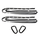 2pcs Hammock Hanging Tree Straps 280cm Nylon Swing Webbing Belt with 2pcs Carabiners for Outdoor Camping Hiking