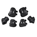 6 Pcs Adults Inline Skating Skateboard Knee Wrist Guard Elbow Pad Protective Set