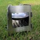 Outdoor Camping BBQ Stainless Steel Folding Stove Pocket Solid Alcohol Stove Ultralight Portable Pocket Size