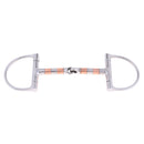 Stainless Steel Equestrian 5" Mouth D-ring Snaffle Bit with Copper Rollers