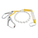 Dual Leg Safety Lanyard Climbing Fall Protection Harness Belt Shock Absorbing Web Lanyard with Carabiners