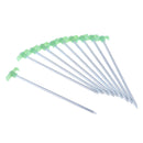 10 Pieces 25cm Stainless Steel Camping Awning Tent Pegs Stakes Hook Shaft 9.84 in