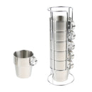 6 Pieces Stainless Steel Double Insulated Vacuum Coffee Mugs Water Tea Cup for Hiking Backpacking Picnic Home Use