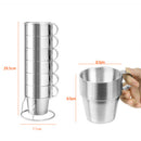 6 Pieces Stainless Steel Double Insulated Vacuum Coffee Mugs Water Tea Cup for Hiking Backpacking Picnic Home Use