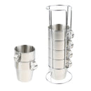 6 Pieces Stainless Steel Double Insulated Vacuum Coffee Mugs Water Tea Cup for Hiking Backpacking Picnic Home Use