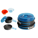 4Pcs Camping Cookware Kit Pot Pan Bowls Cooking Equipment Cookset for Backpacking Hiking Outdoors