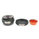 4Pcs Camping Cookware Kit Pot Pan Bowls Cooking Equipment Cookset for Backpacking Hiking Outdoors