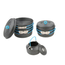 4Pcs Lightweight Non-stick Outdoor Camping Hiking Cookware Backpacking Cooking Picnic Pot Pan Tea kettle Set