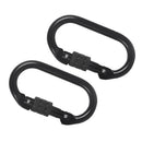 2 Pack Climbing Carabiner O-Shaped Super Strength Steel Screw Lock Protection Carabiner Clip 5600 lbs for Exploring Rappelling