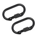 2 Pack Climbing Carabiner O-Shaped Super Strength Steel Screw Lock Protection Carabiner Clip 5600 lbs for Exploring Rappelling